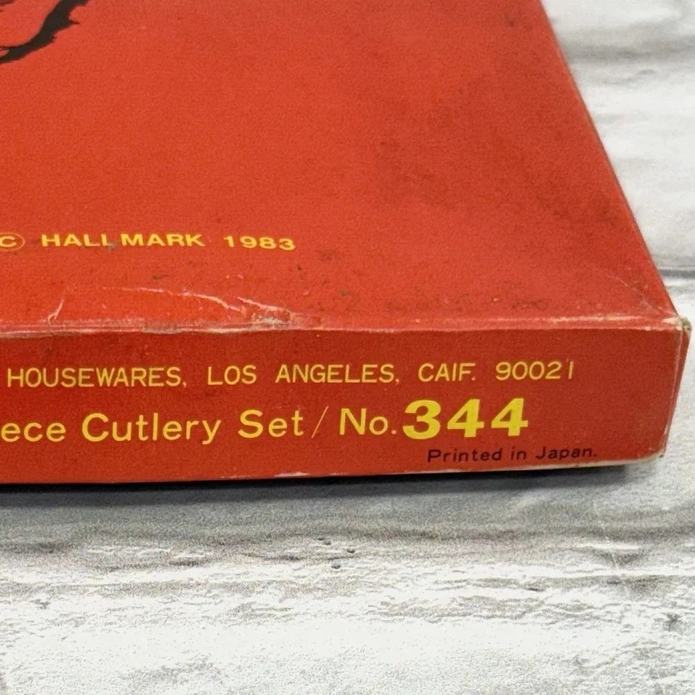 Vintage 1983 Hallmark Steel Cutlery 6 Piece Wood Handle Knifes Set No 344 - NEW